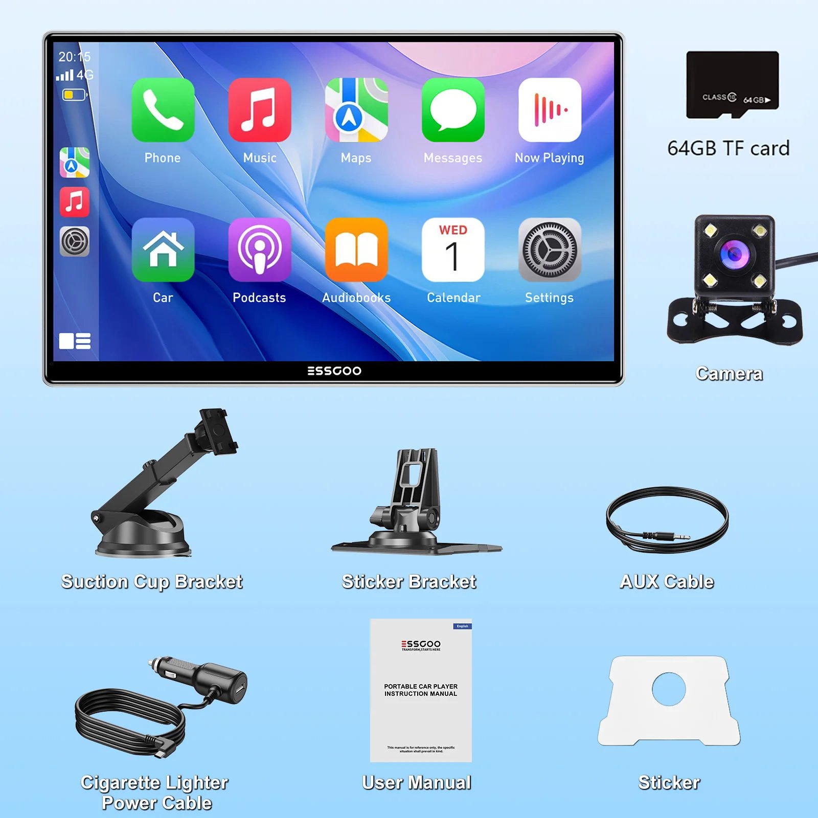 Carplay 64GB AHD Cam