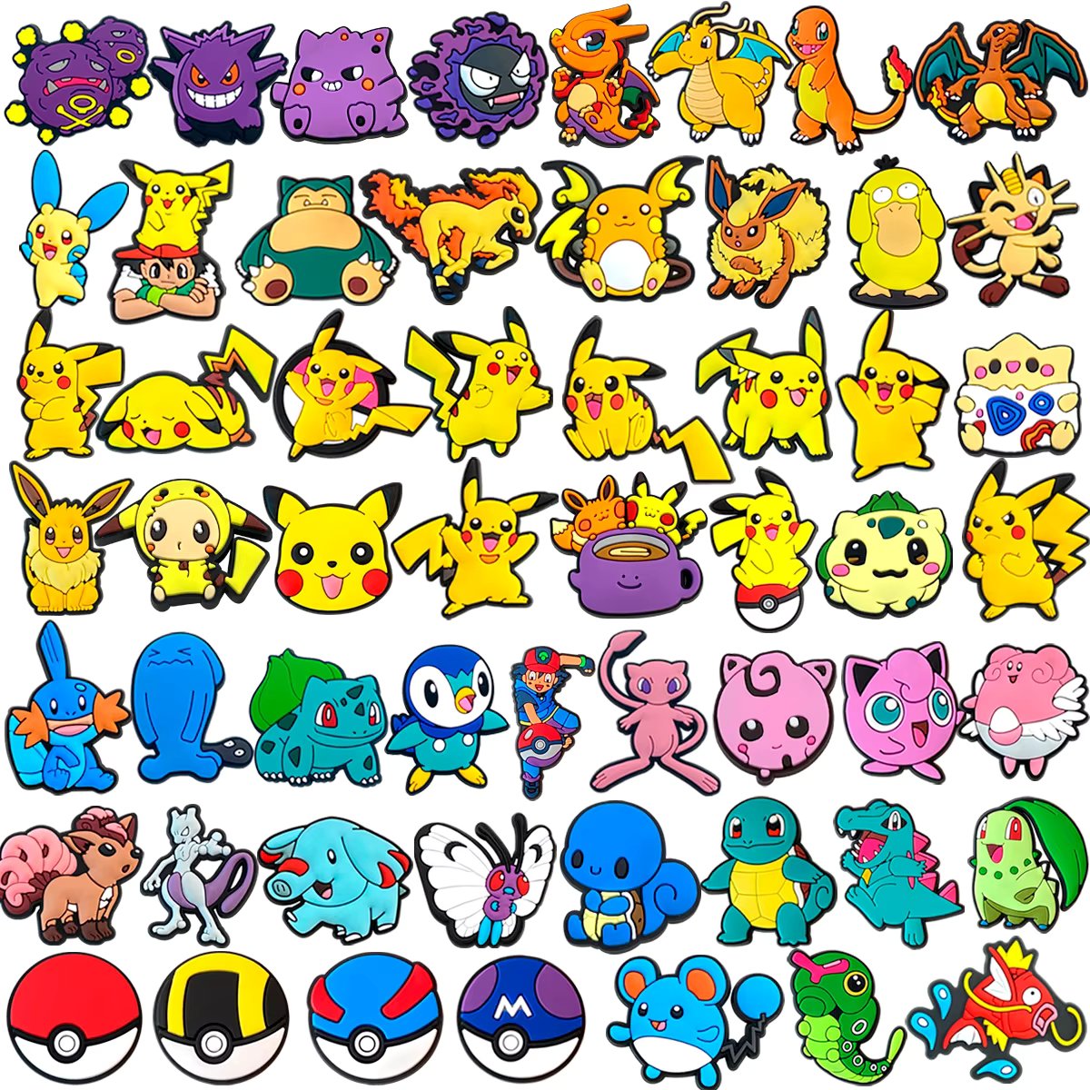 VC Decoration Buckle DinMINISO Pokemon Shoe Charms Posaur Sandals Accessories Male and Female Children Gifts