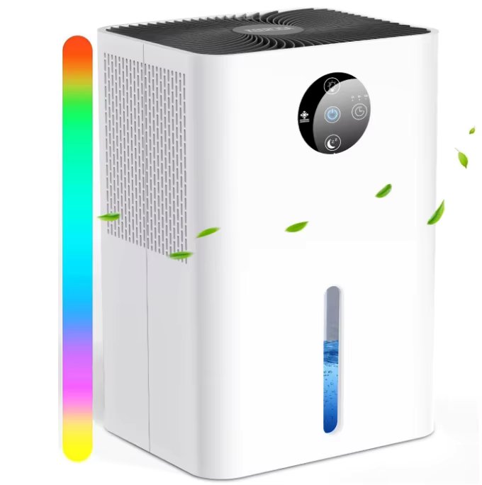 Basement 63OZ Room dehumidifier, efficient and quiet portable small dehumidifier, suitable for bathroom, bedroom, basement