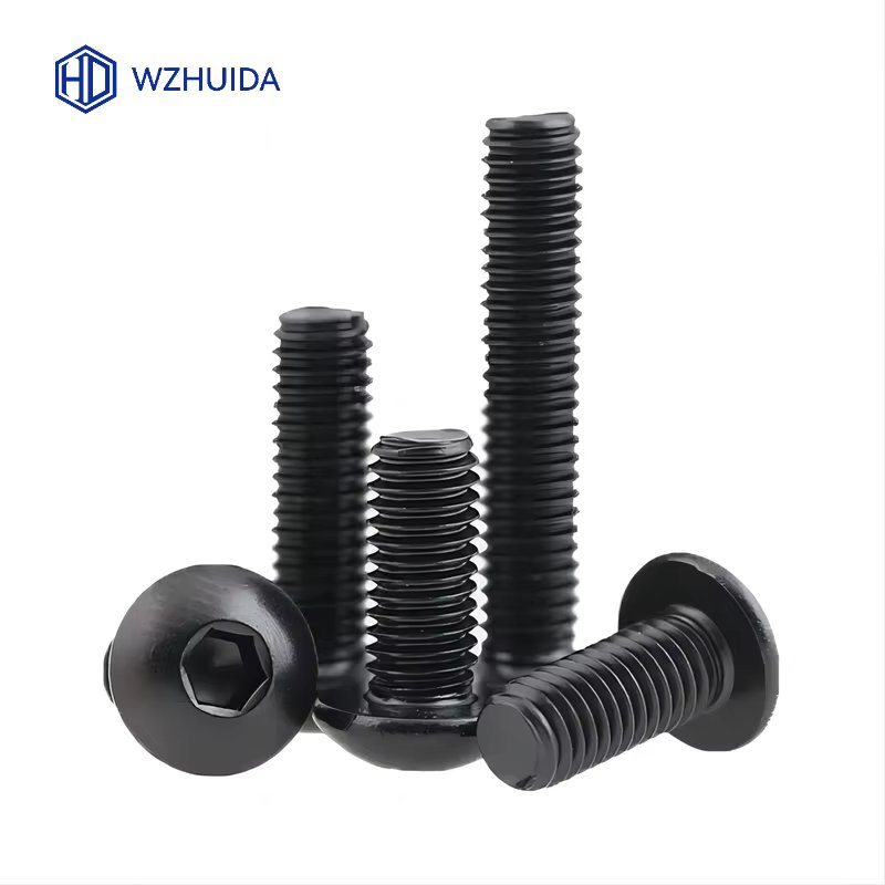 2-50pcs M2 M2.5 M3 M4 M5 M6 M8 M10 Hex Socket Button Head Cap Screws Black 8.8 Grade Alloy Steel ISO7380