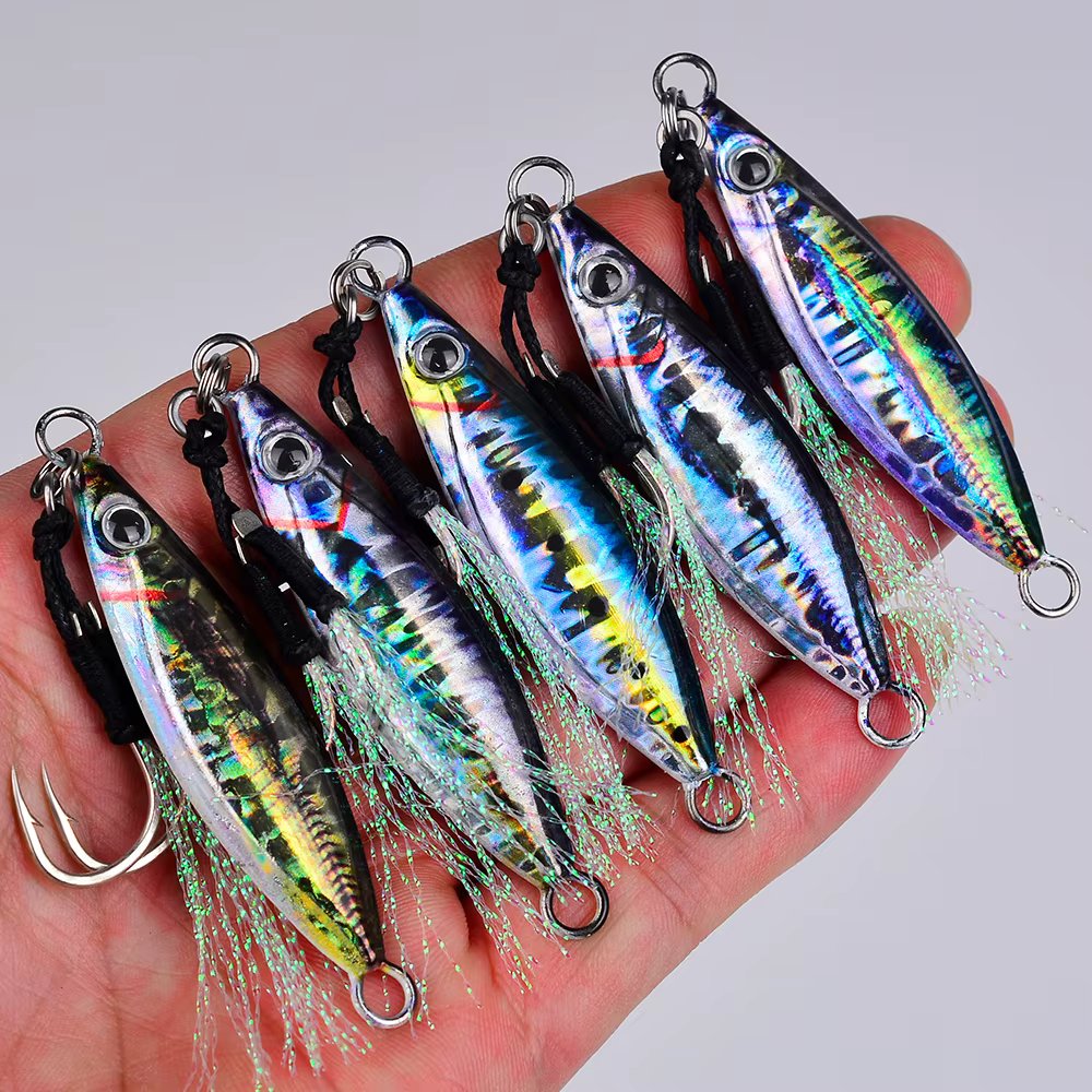 PROBEROS 5pcs Fast Sinking Metal Spoon Jig Fishing Lure,7/10/14/18/30g Fishing Lure For Freshwater And Saltwater,Outdoor fishing