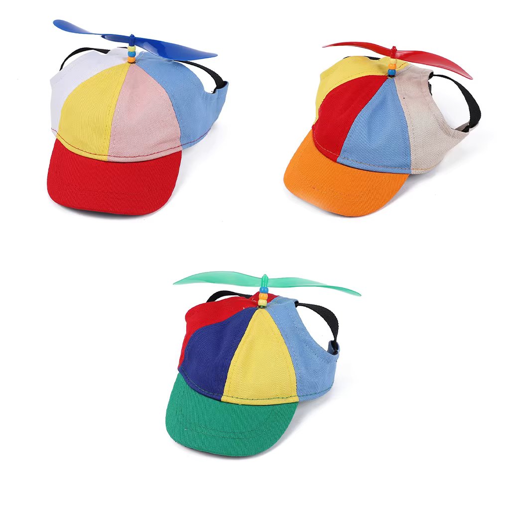 Pet Propeller Hat Colorful Detachable Adorable Sunproof Breathable Replacement Summer Outdoor Decorative Cap Supplies
