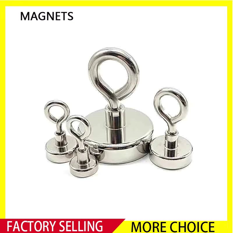 Magnetic Hooks Neodymium Magnet Heavy Duty Rare Earth Magnet Round Refrigerator Hook Super Strong Cruise Hook for Hanging