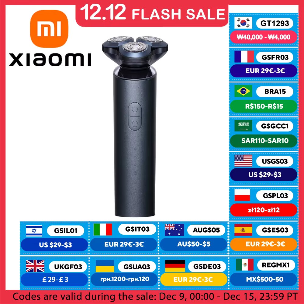 XIAOMI MIJIA Electric Shaver For Men S700 Whole Body Washing  Electric Razor Trimmer Beard  Rechargeable men's Shaving Machine