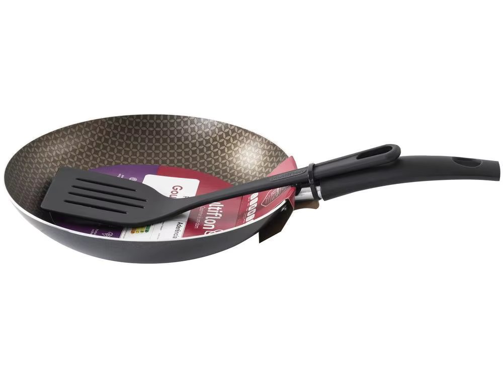 22cm Grey Gourmet Aluminum Multiflon Nonstick Frying Pan