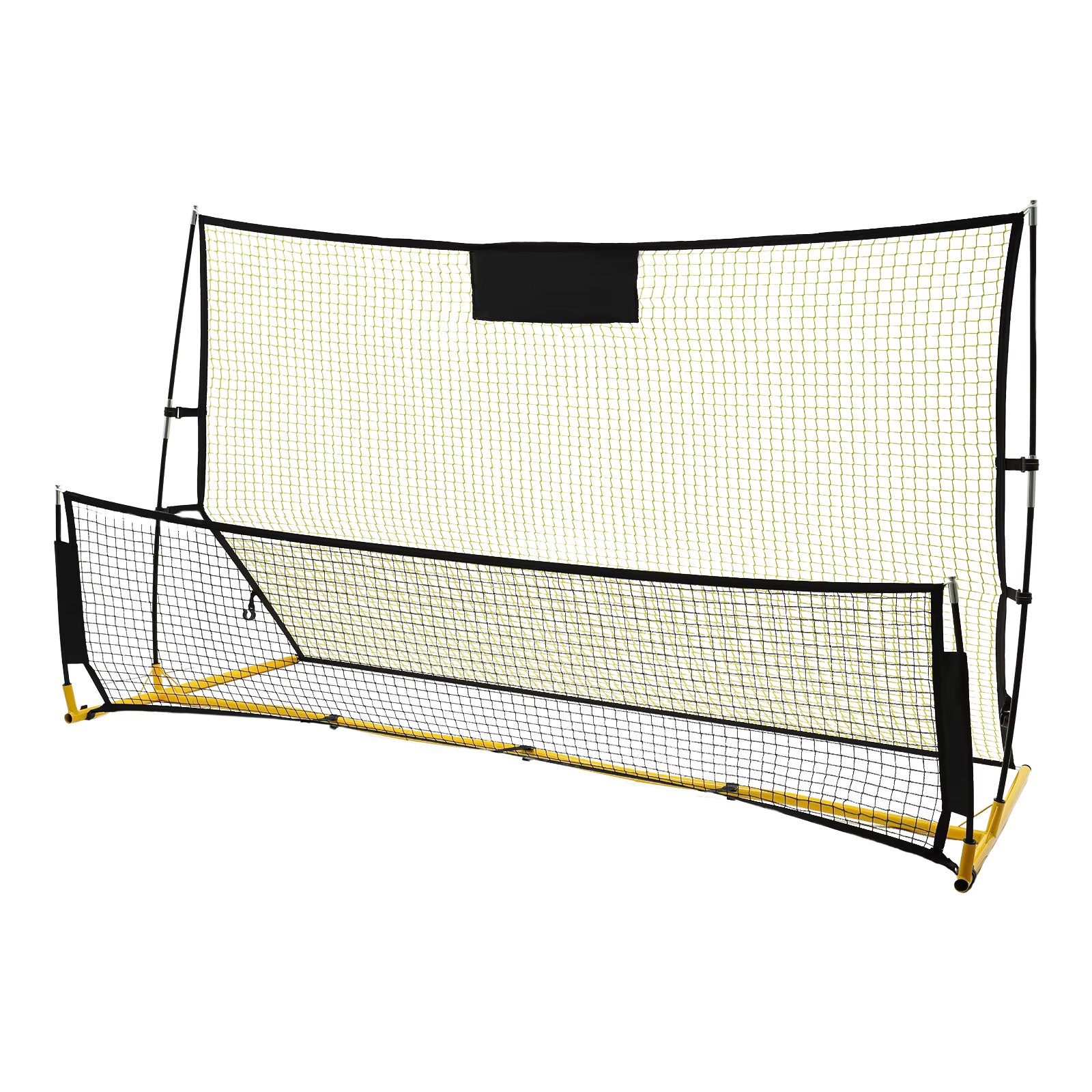 2-in-1 Football Rebounder Net 195x118x90cm Freestanding Soccer Training Net Soccer Goal Kickback Target Goal for Multi-Sport