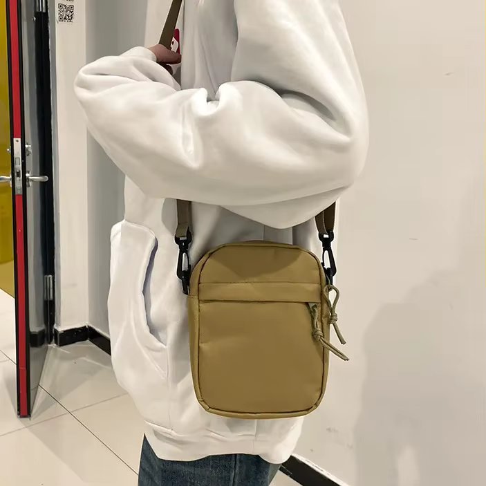 Black White Khaki Crossbody Bags High Quality Oxford Cloth Long Shoulder Strap Tote Bag Minimalists Shoulder Bag Men Women
