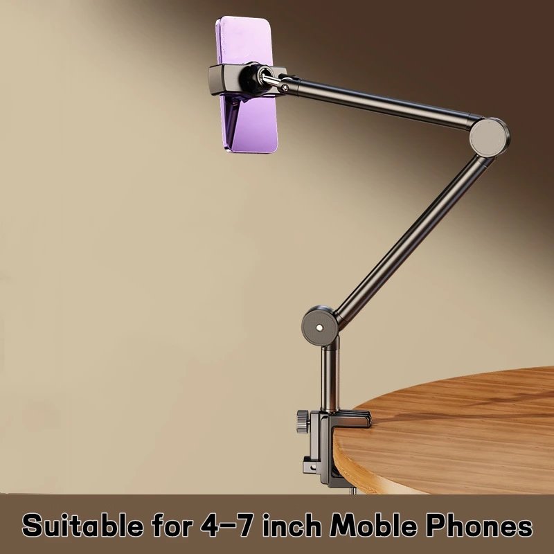 Powerful Clip Bed Desktop Tablets Holder Foldable Lazy Bedside Mobile Phone Bracket Stands Clamp for iPhone for iPad Air Pro Min