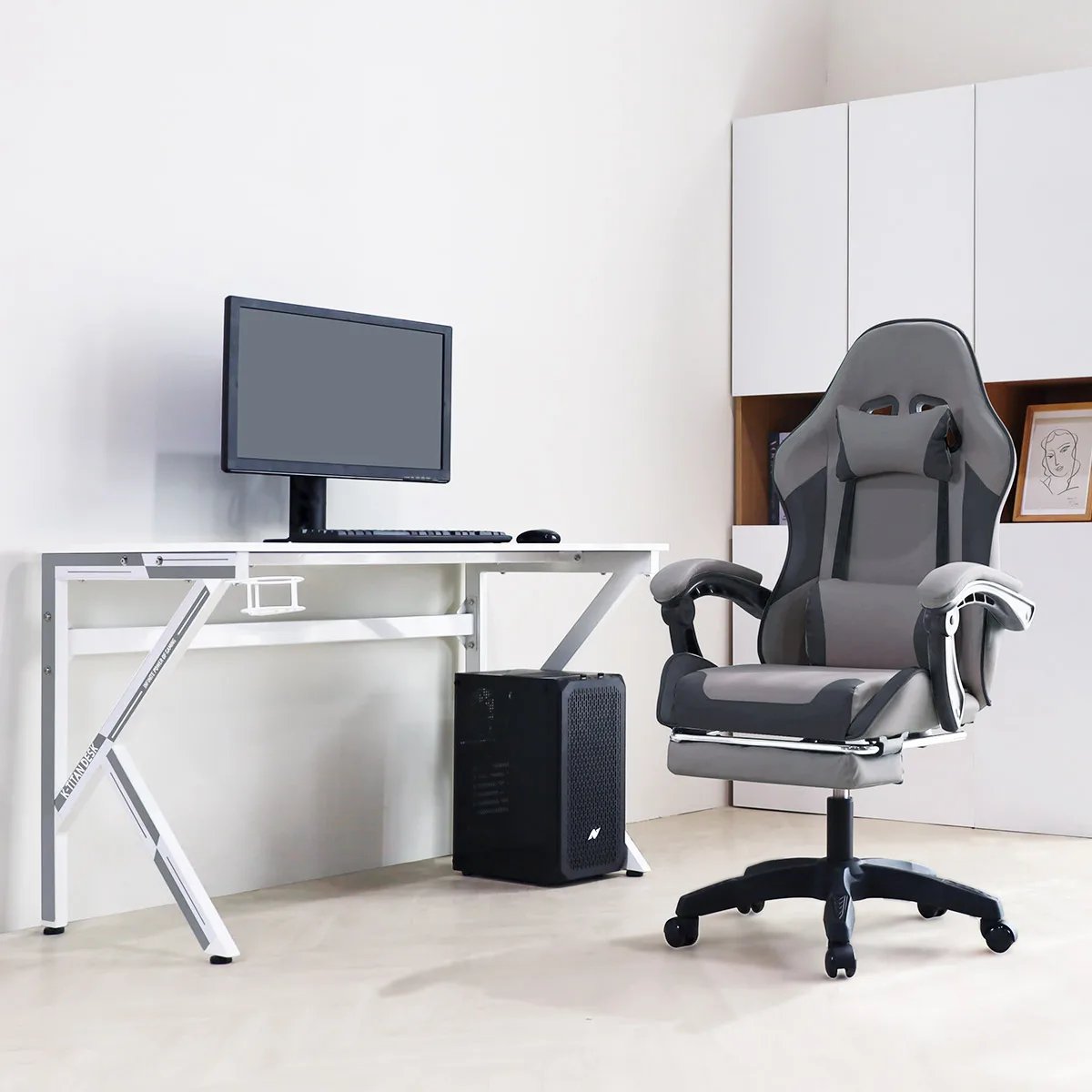 All White+Grey (Footrest O)