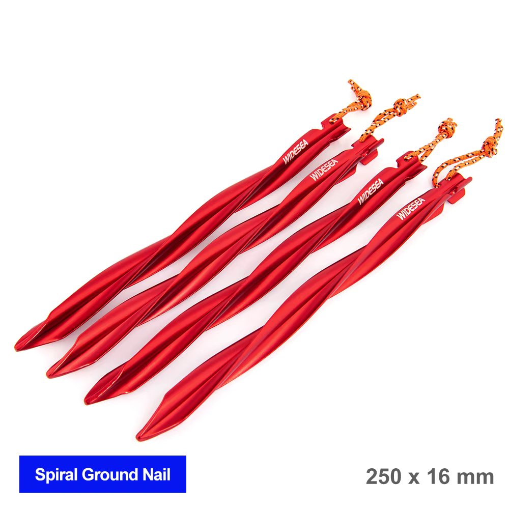 Widesea Camping 4pc/set Tent Pegs Stakes Nails for Hard Snow Floor Outdoor Accessories Shelter Equipment Supplies Hiking Tourist