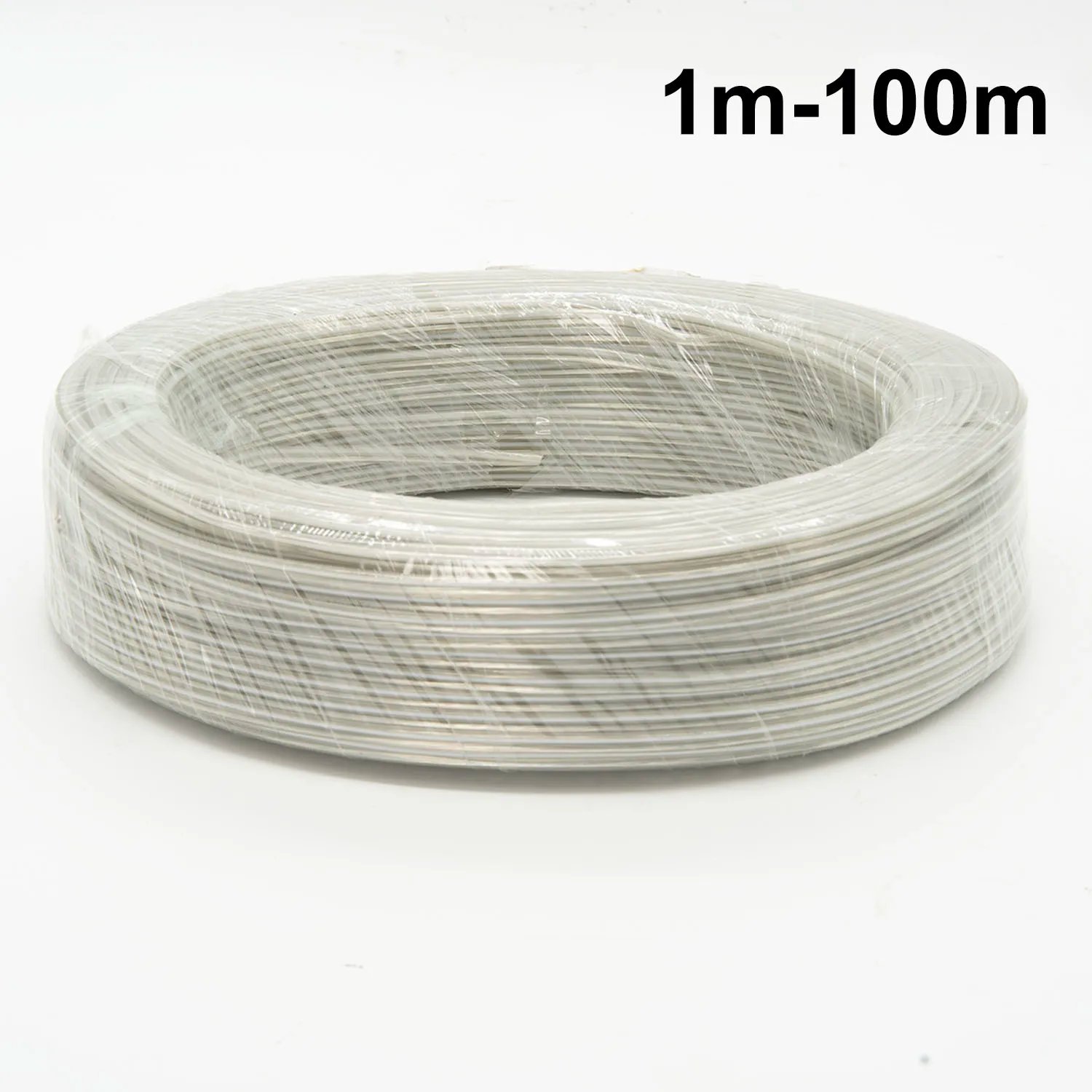 1-100M DIY Electrical Wire 2Pin LED Neon Light Welding Silver Wire Middle Connector 22AWG 20AWG For 12V Neon Lamp Soldering