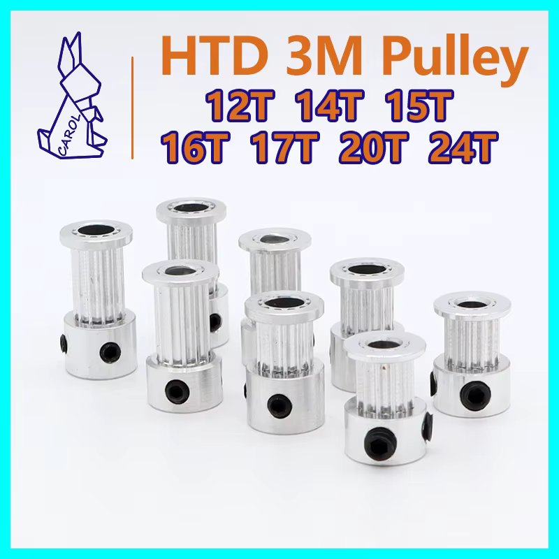 HTD 3M 12T 14T 15T 17T 16T 20T 24T 3M Timing Pulley 3M Synchronous Wheel 20Teeth 12Teeth 12 14 15 16 17 20 24 Teeth HTD3M Pulley