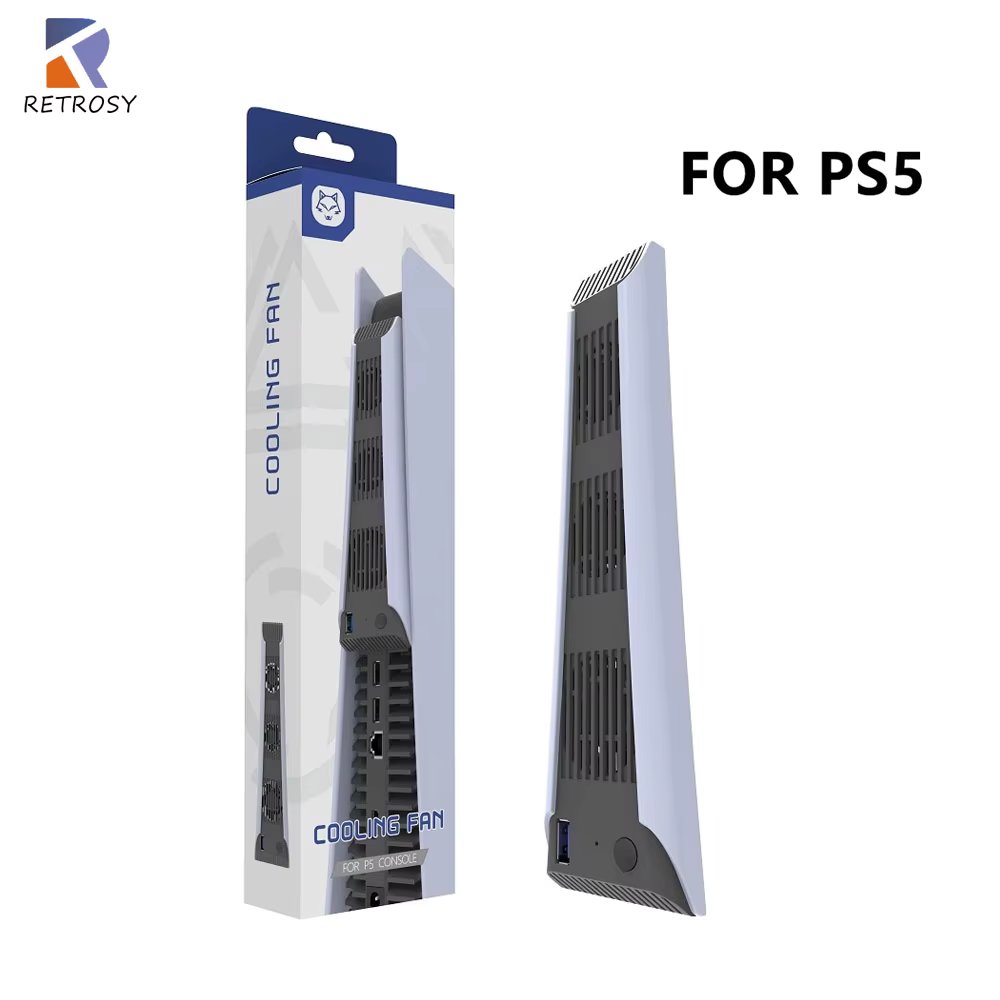 For PS5 Cooling Fan Vertical Stand Display Game Console Fan Cooling External Host Cooling Cooler for SONY Playstation 5 Console