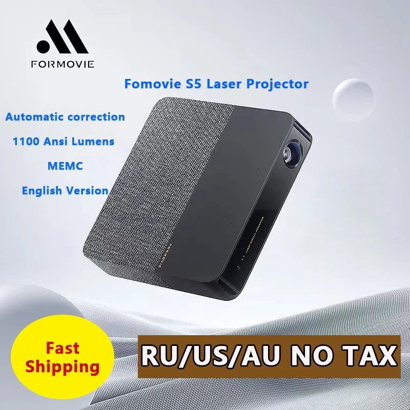 Formovie S5 1080P Laser Projector 1100Ansi Lumens Home Theater Portable Mini ALPD MEMC Beamer