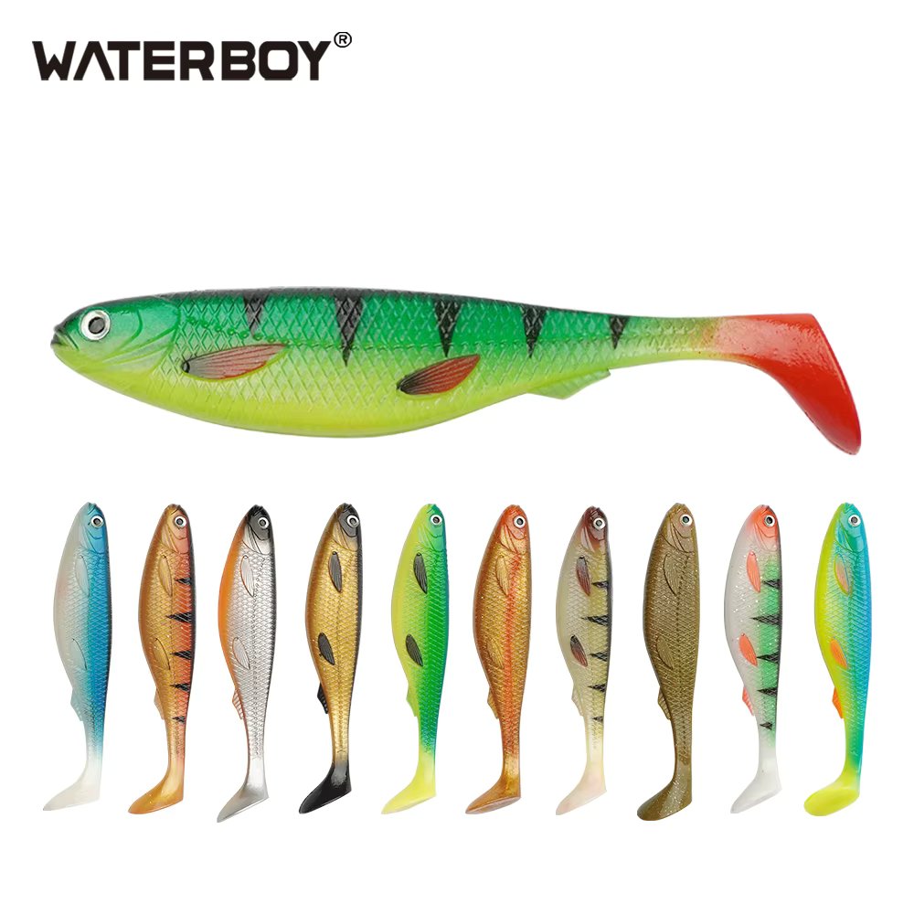 1pcs 15cm 22g 20cm 55g Soft Bait Big Shads Artificial Lure PVC Material T Tail Softbaits For Sea Bass Perch Zander
