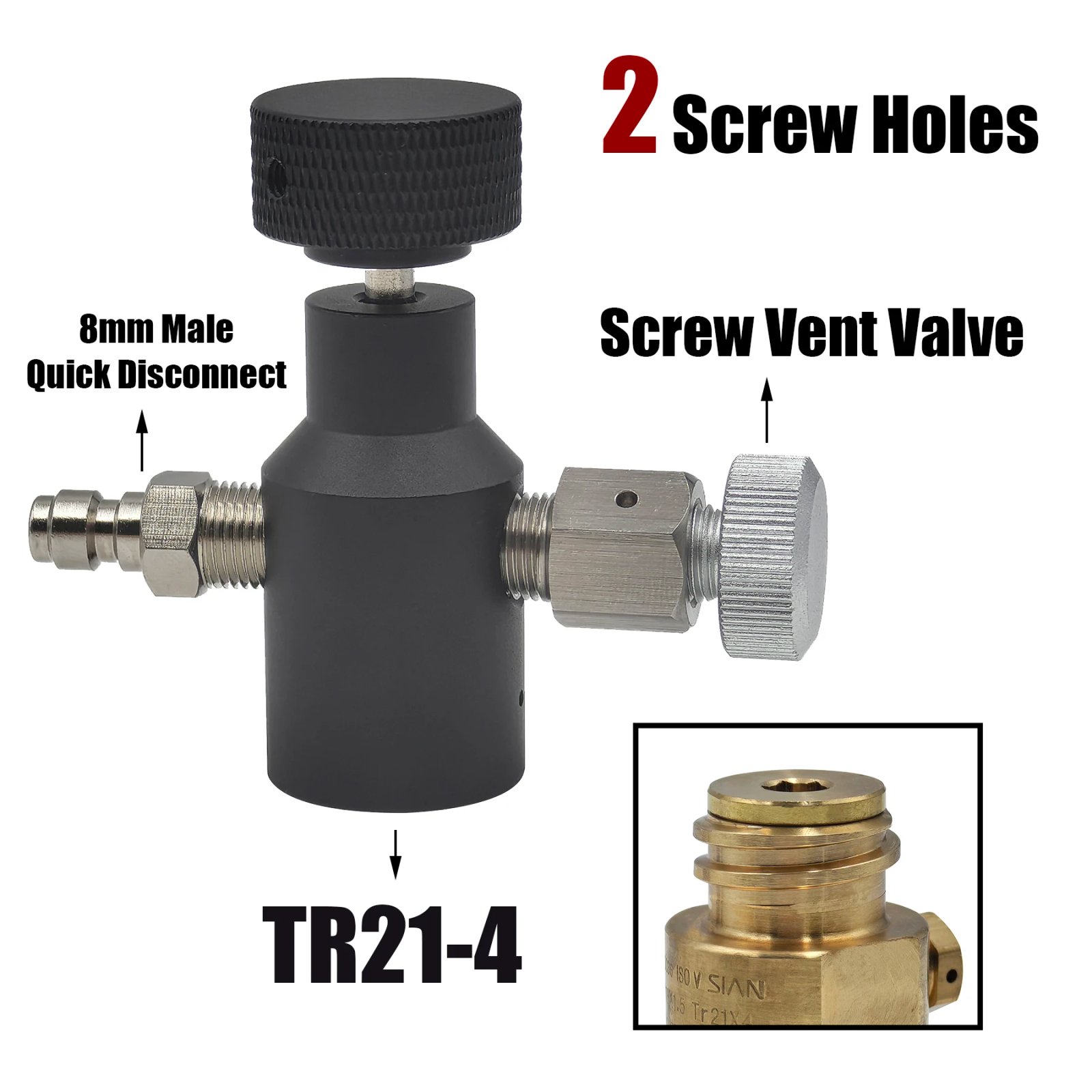 2 holes Vent Male
