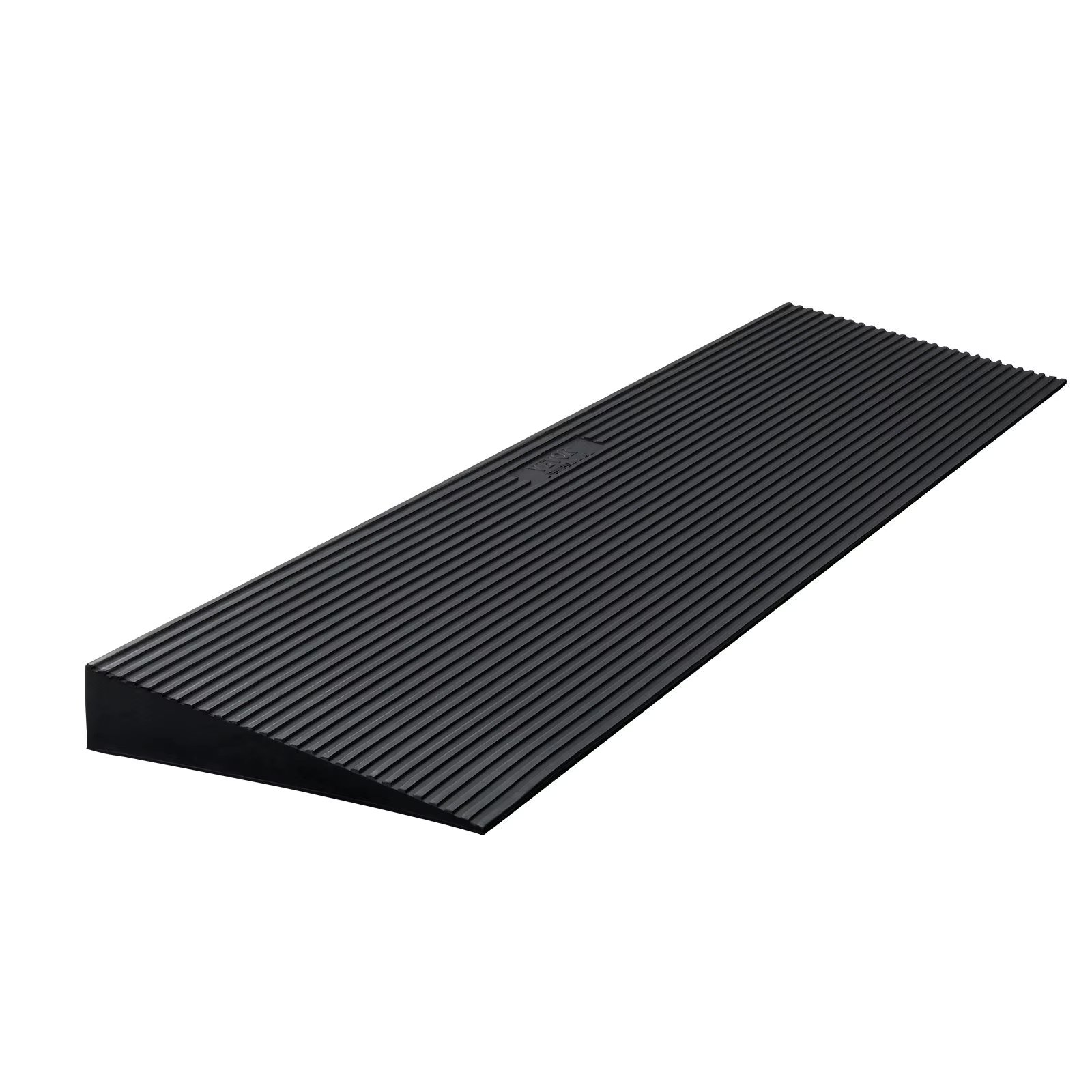 VEVOR Rise Cuttable Threshold Ramp for Sweeping Robot, 35.4" Wide Natural Rubber Wheelchair Ramp, Non-Slip Solid Rubber Ramp