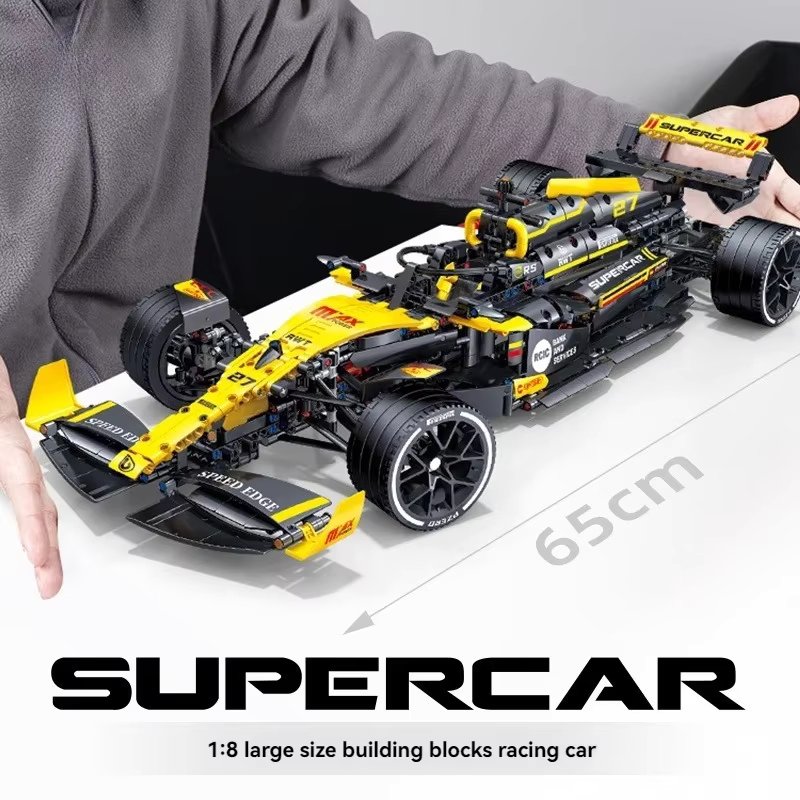 Technical Super Racing 1:8 Formula Building block Racing Renault F1 ,  kit assembly model Bricks toy, Christmas birthday gift