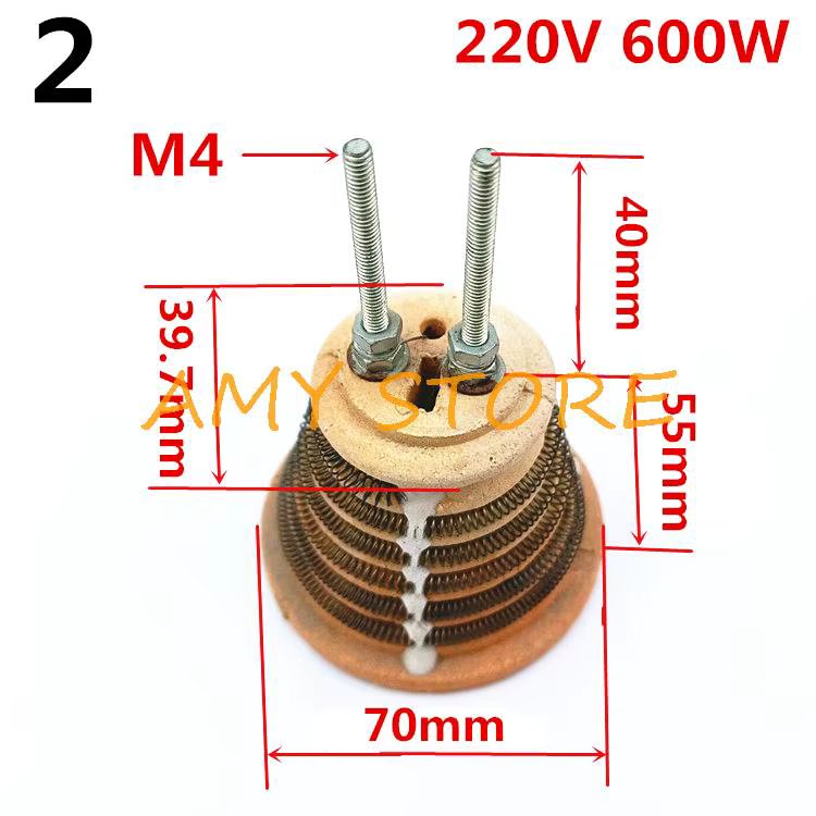 220V Electric Heater RoundSquare Heating Element Wires Coil Resistance Heating Rod for Fan Bath Heater Electric Fireplace Warmer