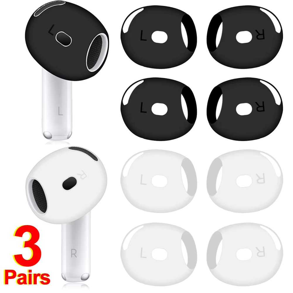 Anti-Slip Ear Covers Eartips for Apple AirPods 4 Replacement Ultra Thin Earbuds Cover Earphone Skin for AirPods 4 Accessories