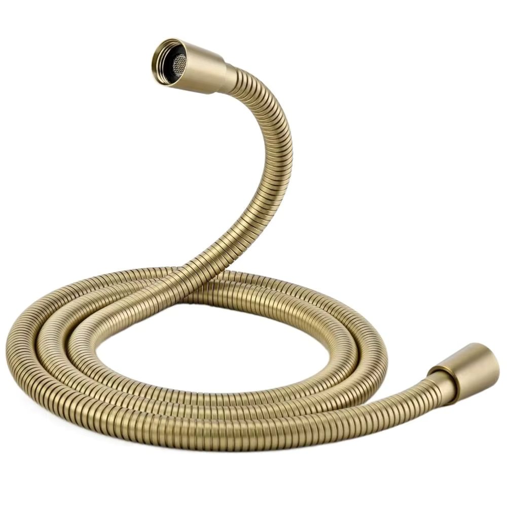 1.5/2m Stainless Steel Shower Hose High Pressure Replacement Spray Encryption Pipe Universal Titanium Gold
