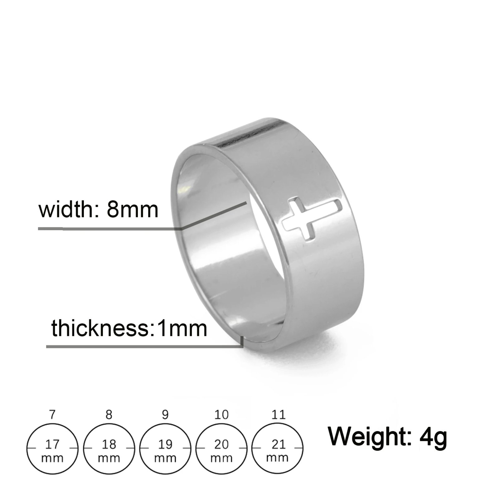Bible Verse Hollow Cross Women Finger Ring Stainless Steel Gold Steel Black Color Christian Jesus Men Jewelry Gift Wedding Bands