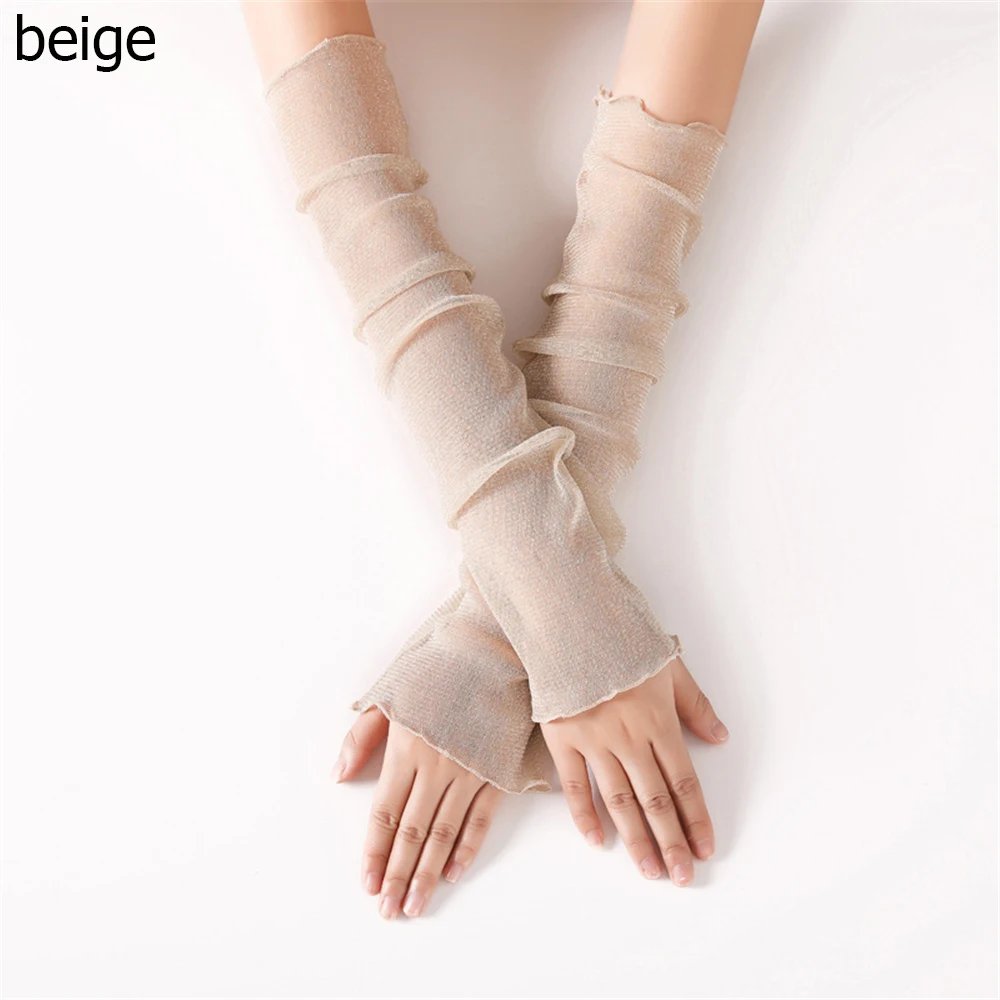 Gothic Punk Mittens Ladies Sexy Floral Bride Long Lace Mesh Liturgy Gloves Fancy Cosplay Dress Wedding Bride Gloves