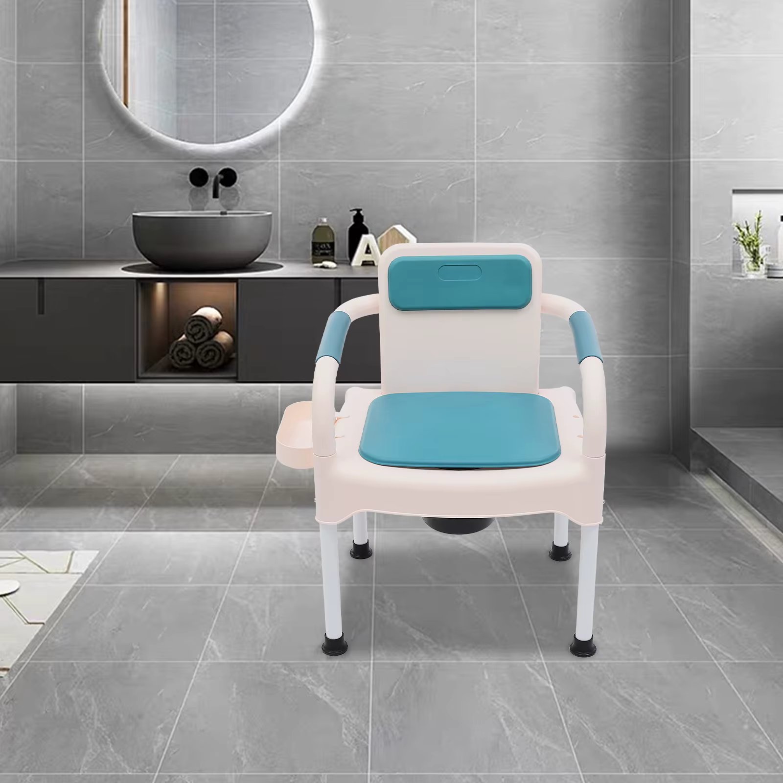 Bedside Commodes Chair Toilet Chair Commode Toilet with Armrests for Home Use