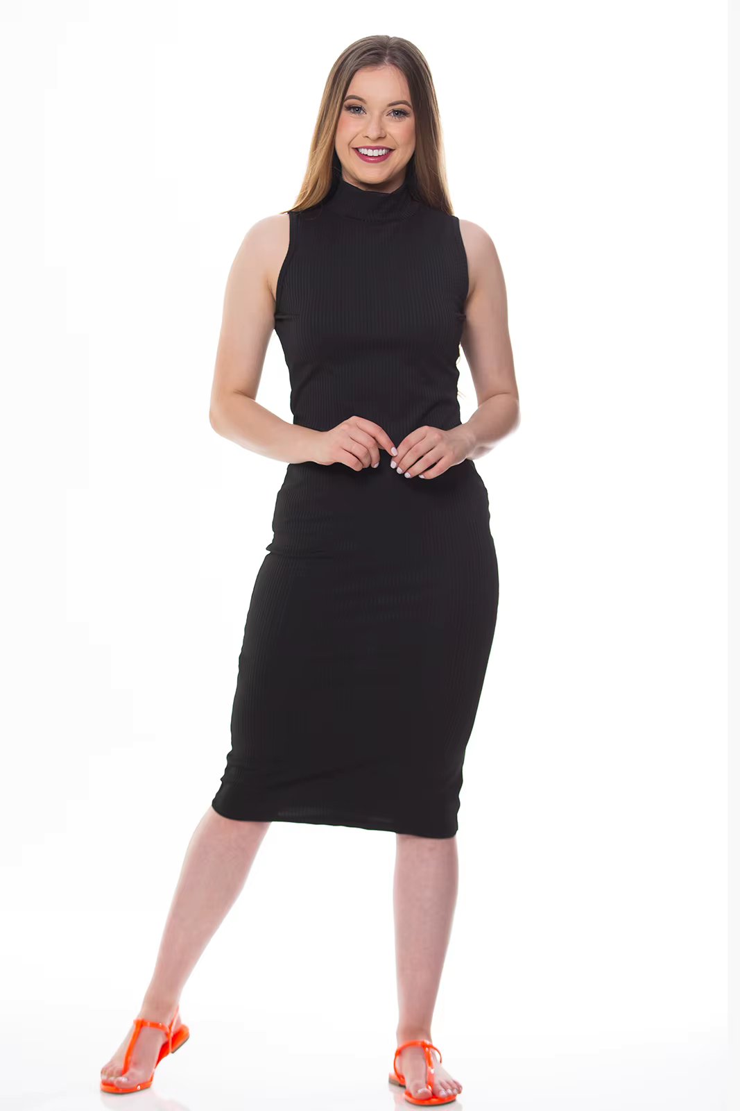 Zipituka High-collar Regatta White Dress 974 Black