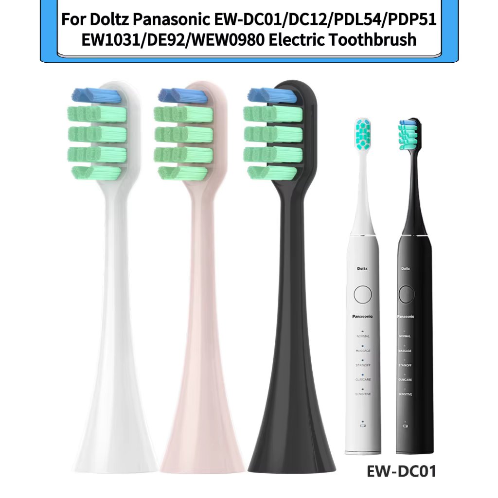 Replacement Toothbrush Heads for Panasonic Doltz EW-DC01/DC12/PDL54/PDP51/EW1031/DE92/WEW0980/DL40/DL75/DL82 Electric Toothbrush