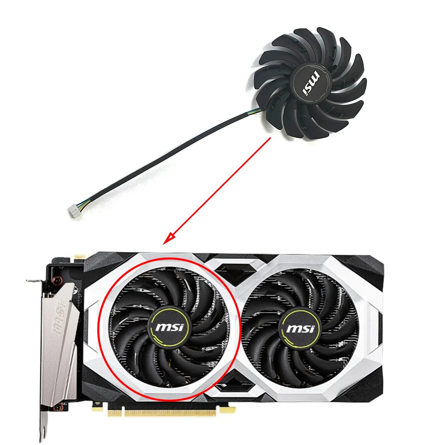 2pcs 87mm PLD09210S12HH 4Pin RTX2080 Cooler Fan For MSI Geforce RTX 2060 2070 2080 Super Ventus XS OC Graphics Card Fan