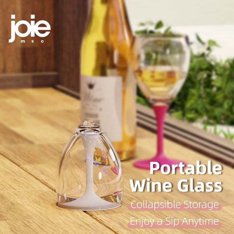 Joie Portable Wine Glass Goblet Collapsible Unbreakable PCTG Cocktail Champagne Wine Glass For For Party Barware Outdoor Picnic