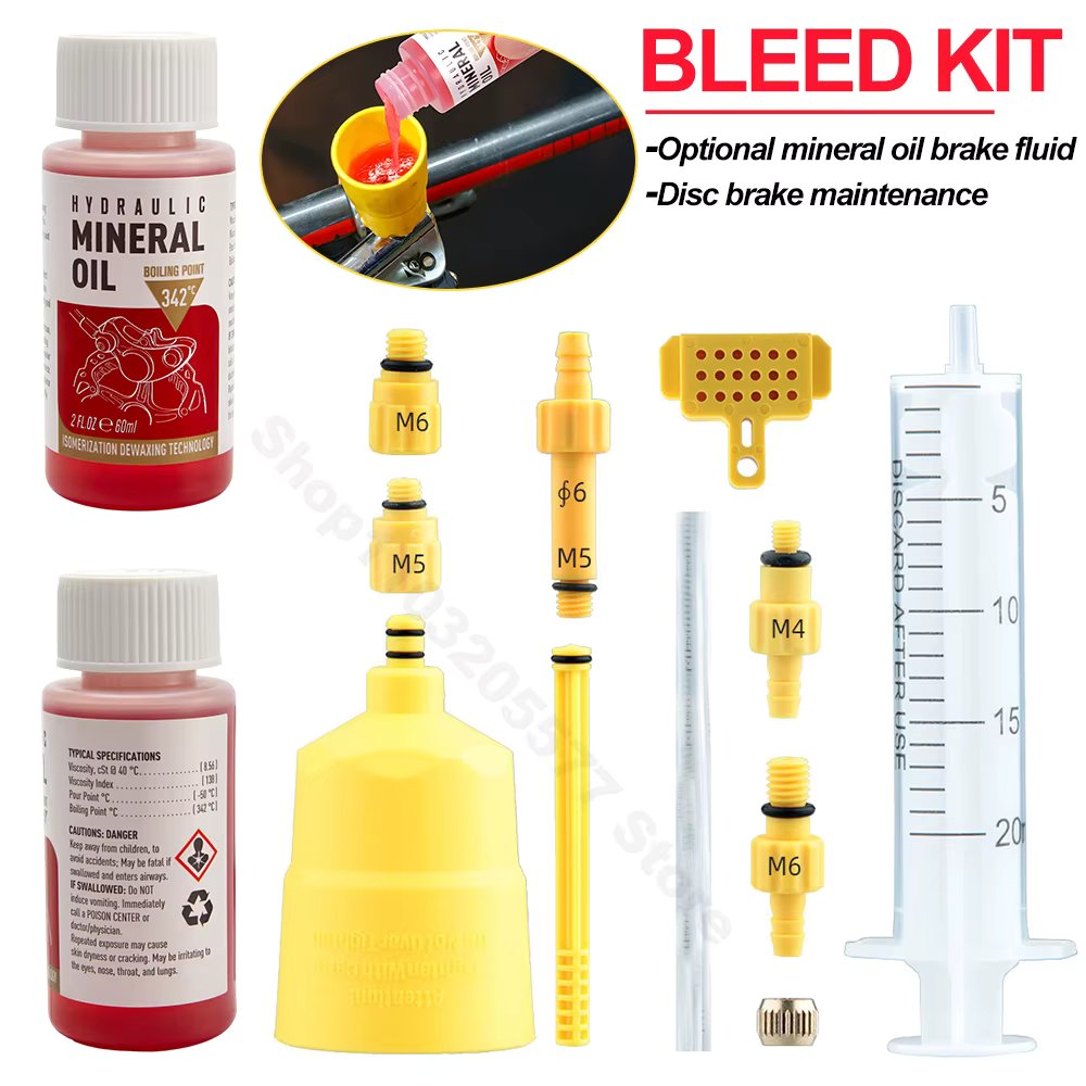 60-120ml Bicycle Brake Oil Drain Kit Tool Suitable for SHIMANO, TEKTRO, Avid, Series Mountain Bike Hydraulic Disc Brake Oil