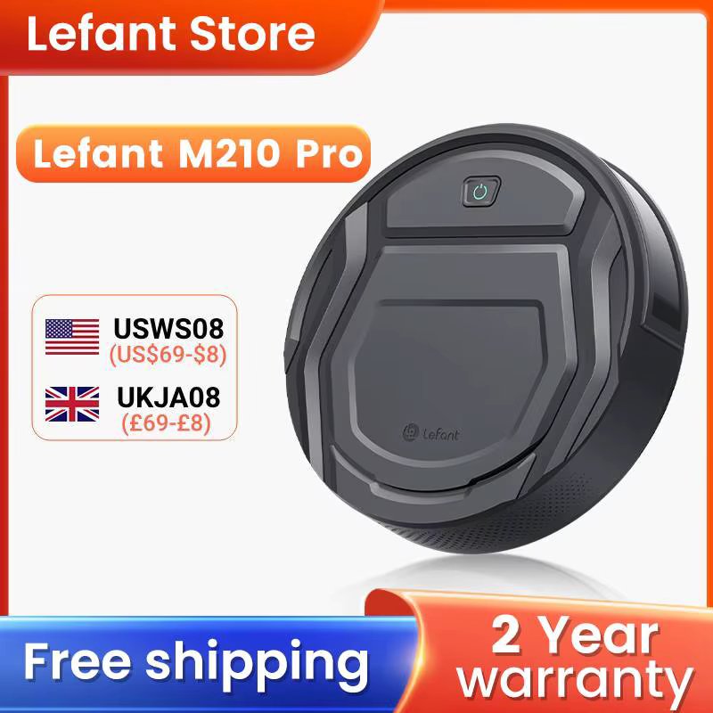 Lefant M210 Pro Robot Vacuum Cleaner,2200Pa Suction,Automatic Self-Charging,Perfect for Pet Hair,App/Alexa Voice Control Robotic