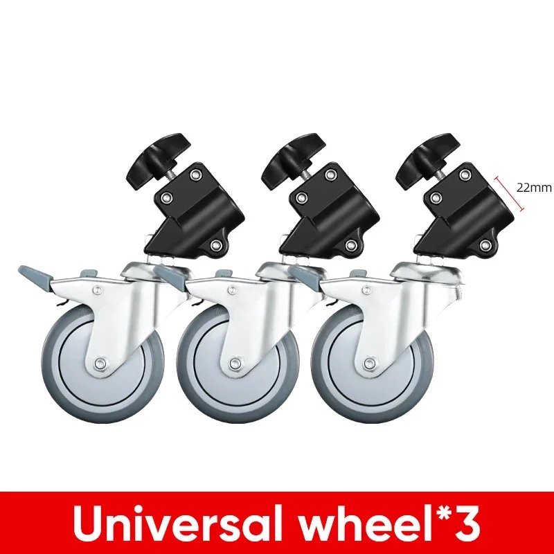 SOONPHO 3pcs Tripod Wheel Heavy Duty 22 MM Diameter for Photography Photo Century Foldable Light Stand Tripod Magic Leg