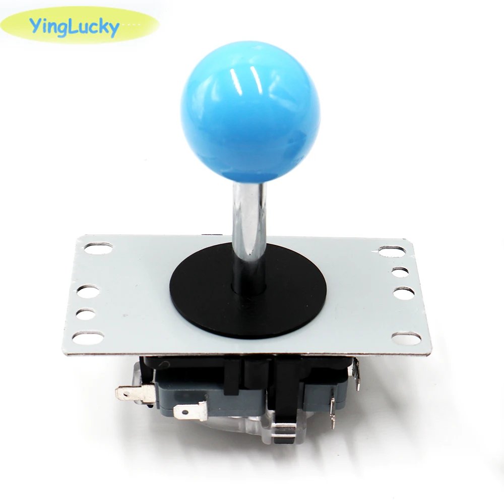 With a  blue ball