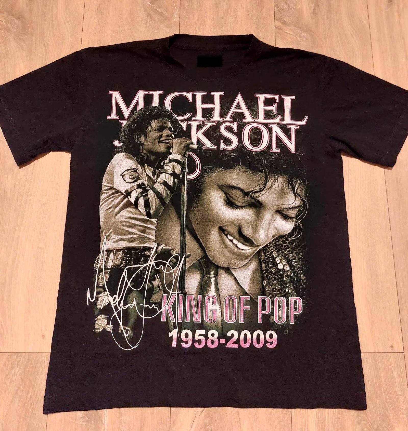 New Arrival fashion heavyweight Hot Sale vintage Summer streetwea Cartoon clothes King of pop Michael Jackson t-shirt full print