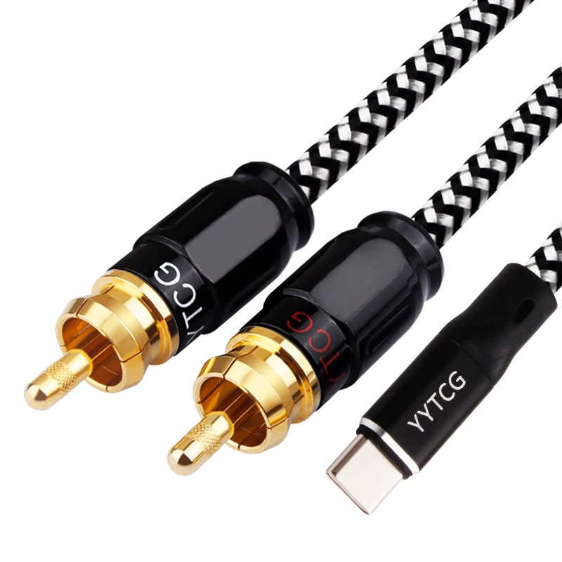 USB C RCA Audio Cable Type-C to 2 RCA Cable 2rca Jack Type C RCA Cable for Huawei Sumsung Xiaomi Speaker Home Theater TV  2m3m5m