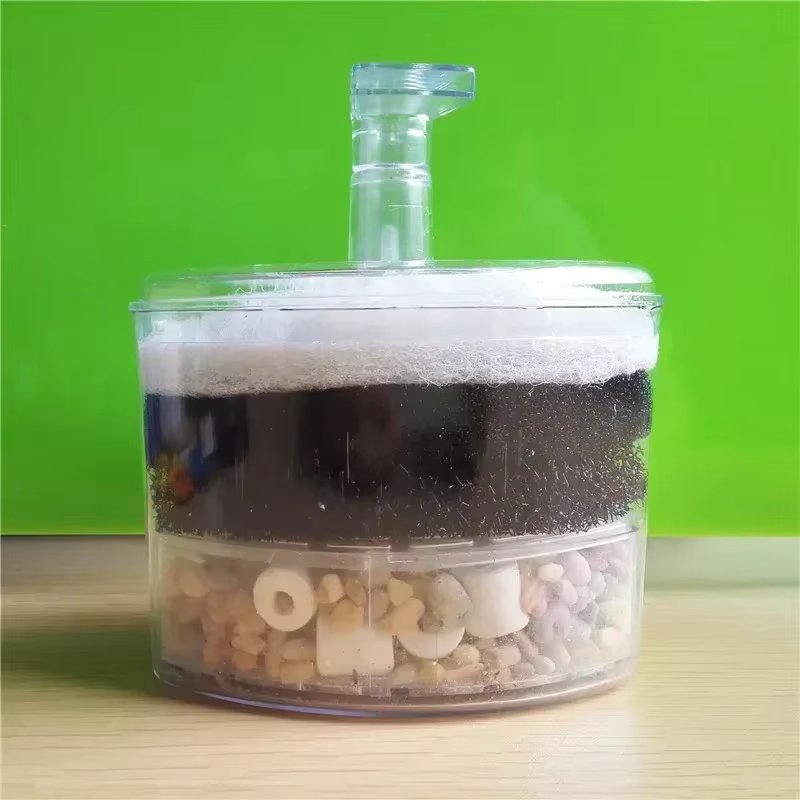 10*8*12cm Reusable Biochemical Fish Tank Aquarium Corner Air Bubble Filter Fish Tank Air Driven Bio Sponge Stone Filter
