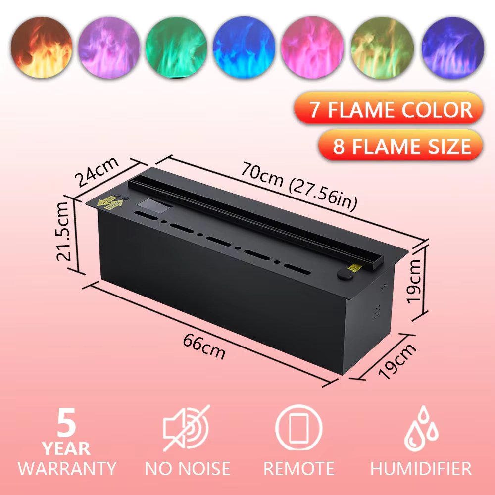 3D atomizing fireplace with custom colored steam indoor Smart steam electric remote control Silent humidifier Flame fireplace