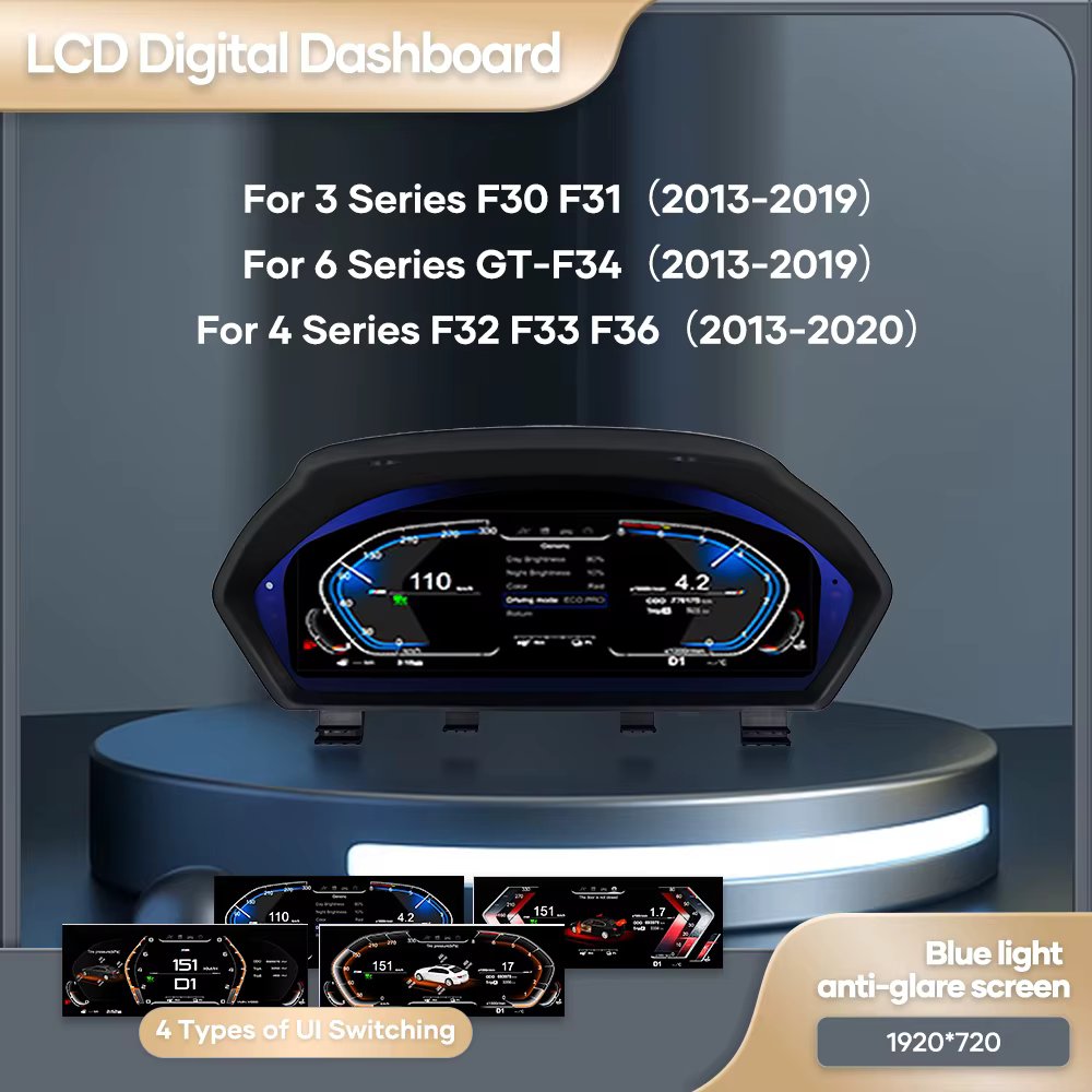 12.3 "1920*720 Auto Lcd Dashboard Paneel For BMW 3 4 Series F30 F31 GT-F34 F32 F33 F36 418D Instrumentenpaneel Virtuele Cockpit