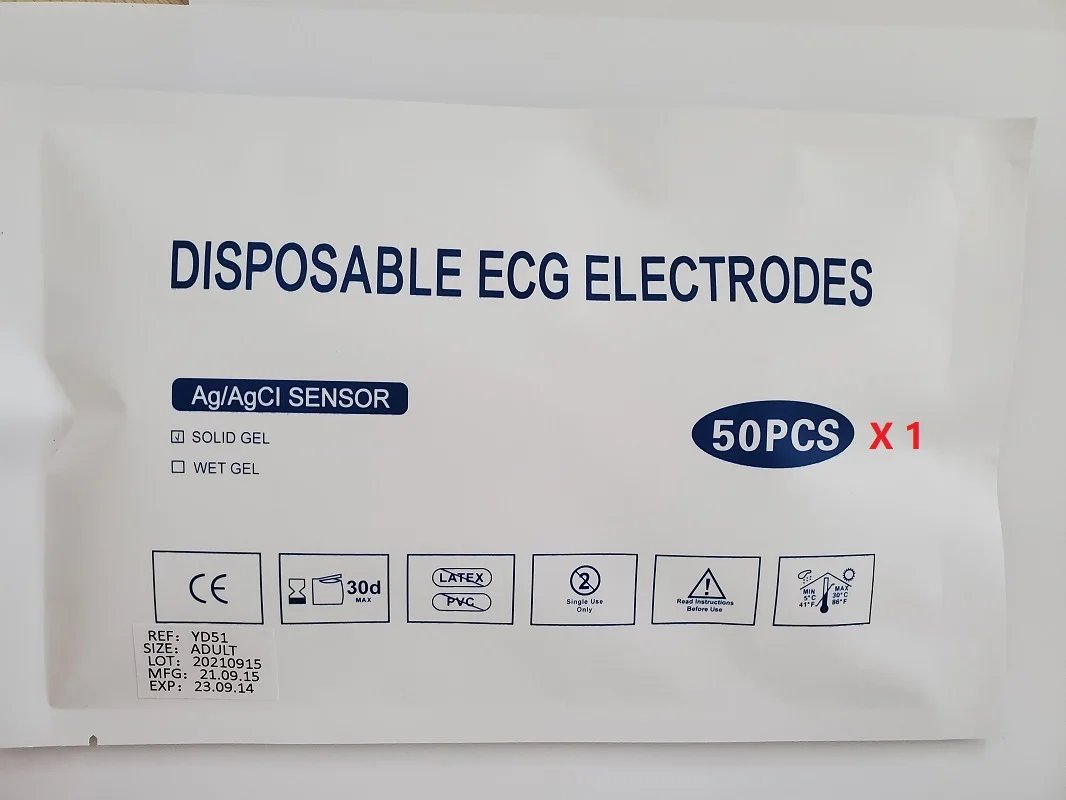 Wholesale/Retail button ECG Electrodes, 50 pcs in one Pack