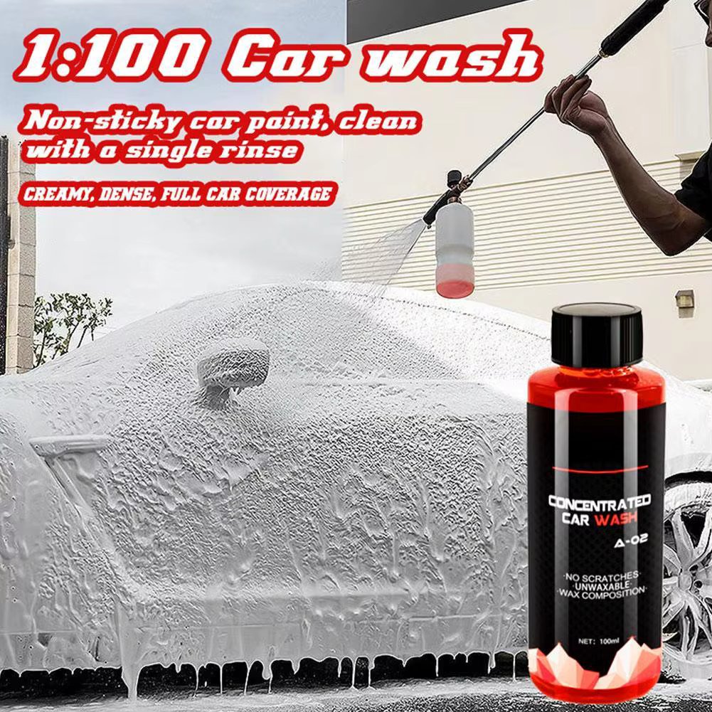 100ml Car Cleaning Foam Liquid Large Capacity High Concentration Super Foam Car Wash Liquid Auto Washing Car Wash Supplies