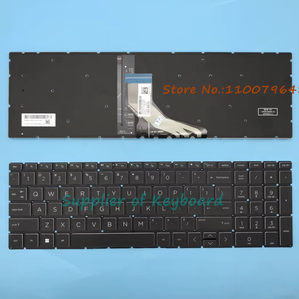 NEW For HP Spectre x360 15-df0010ca 15-df0023dx 15-df0033dx Laptop English Keyboard Black Backlit