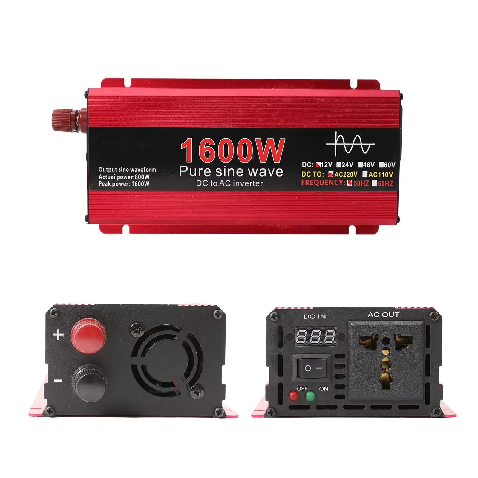 Pure Sine Waves Inverters With 1000W-3000W Multi-Purpose Power Adapter Suitable For Refrigerator Home