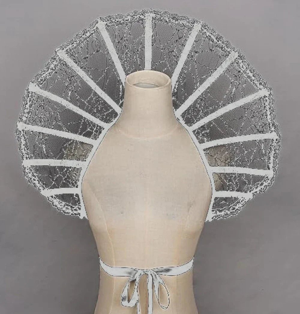 Skeleton Lace Horned Collar Halloween Horror Cosplay Accessories PROM Dress Up Costume Props Halloween Gift Accompaniment