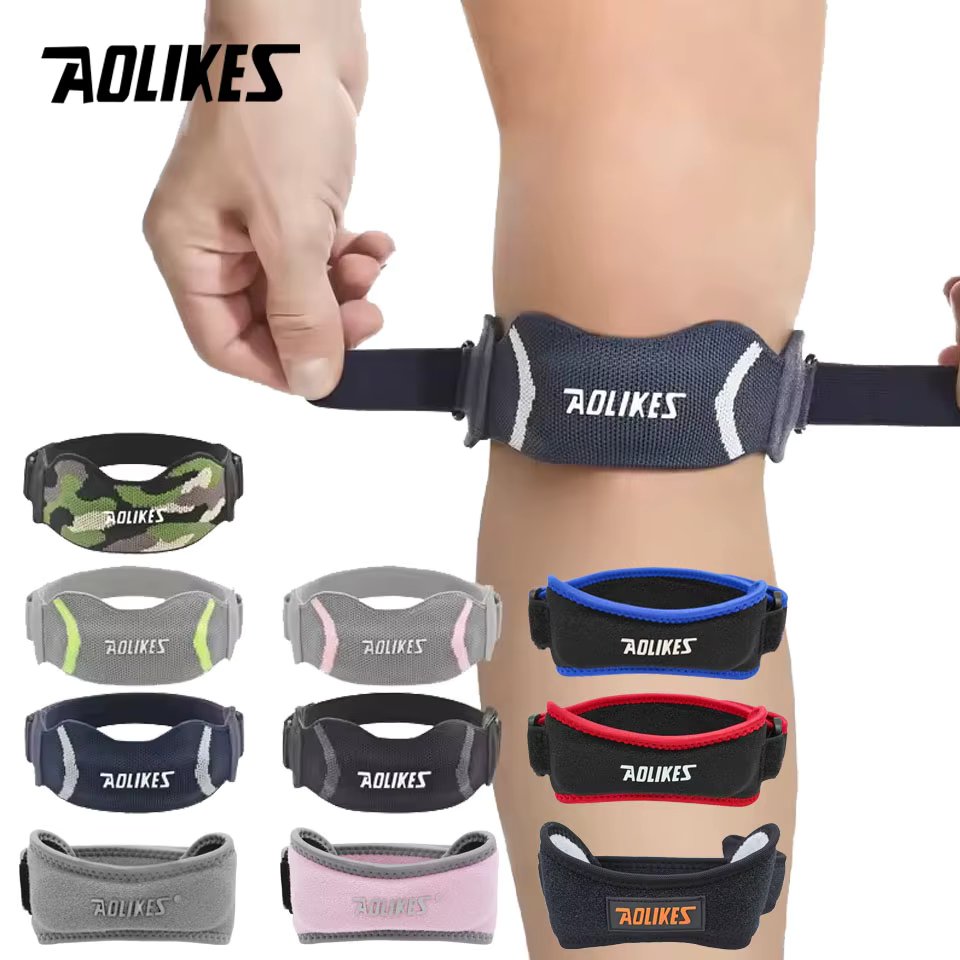 AOLIKES 1PCS Knee Braces for Knee Pain,Patella Knee Support Strap,Adjustable Patellar Tendon Stabilizer Band for Basketball