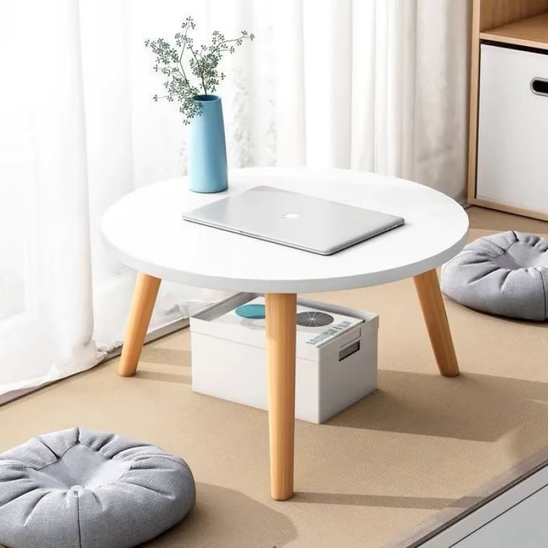 Circular sitting table Wood living room sofa side taytak mini table White small dining table 2size