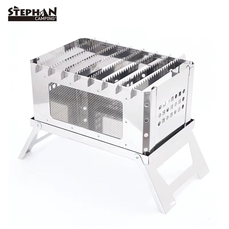 [Sending Korea] Stupan Camping Folding Camping Barbecue for Most Use square stove stainless grill by