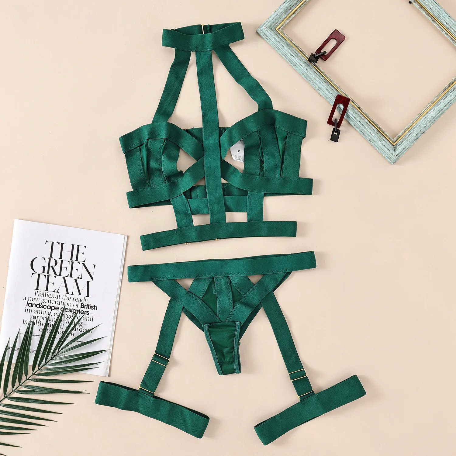 Toucheart Sexy Underwear Set For Women Ladies Straps Backless Halter Corset Underwear Solid Erotic Sensual Bra Briefs Suits New